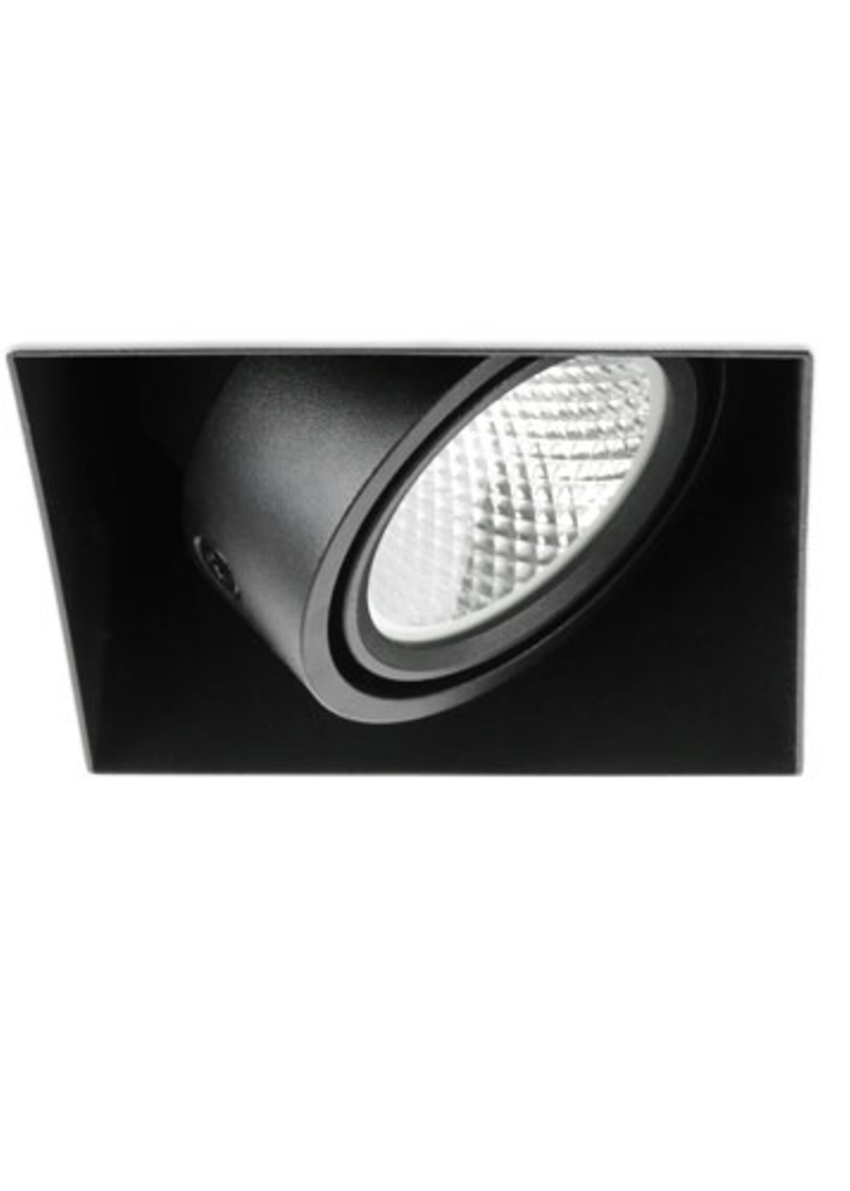 SOLISTECH Black LED Downlight 6W Trimless 3000K warm white square 89x89mm tiltable rotatable