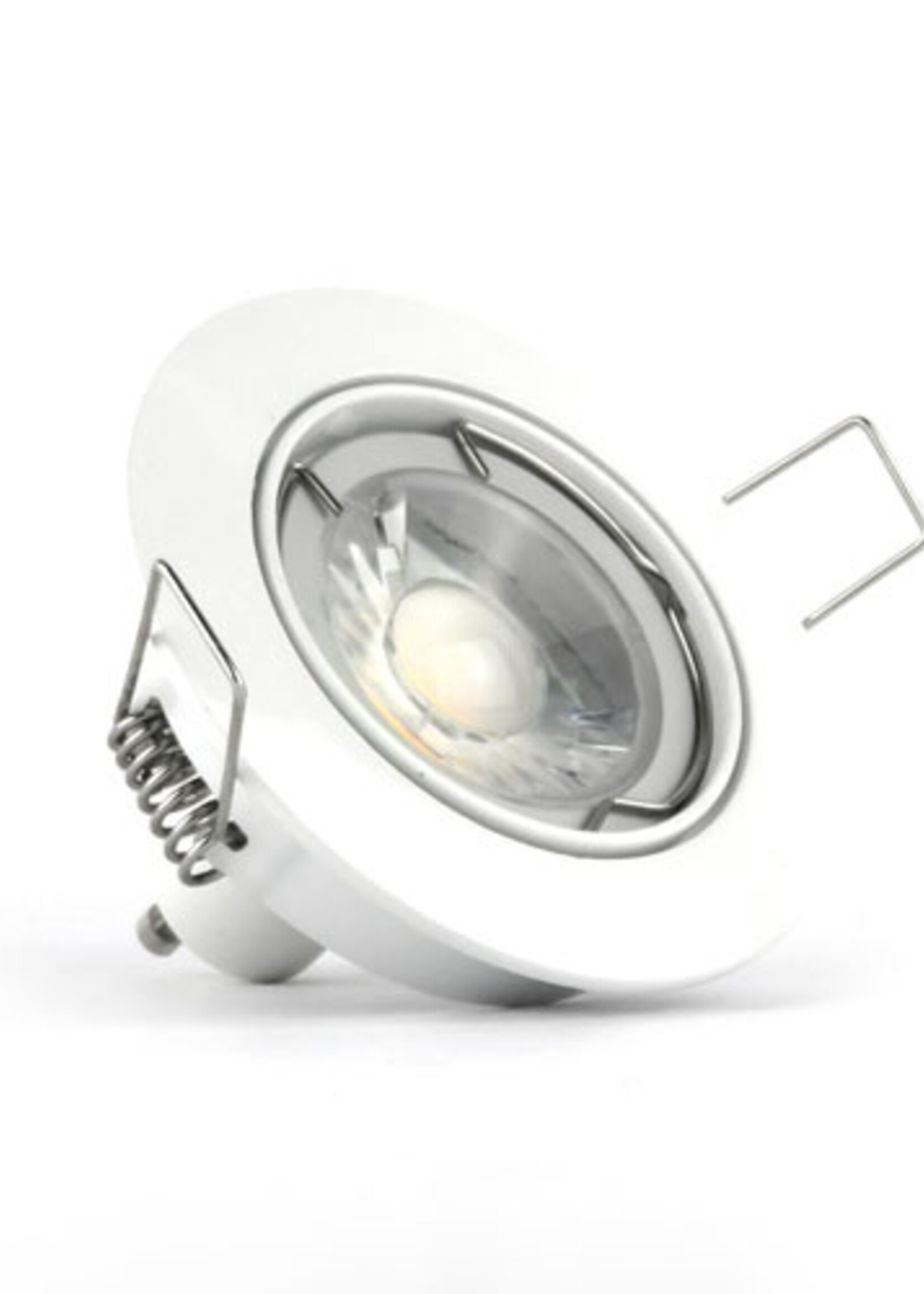 LEDWINKEL-Online LED Inbouw armatuur GU10 IP20 wit  ⌀84mm kantelbaar