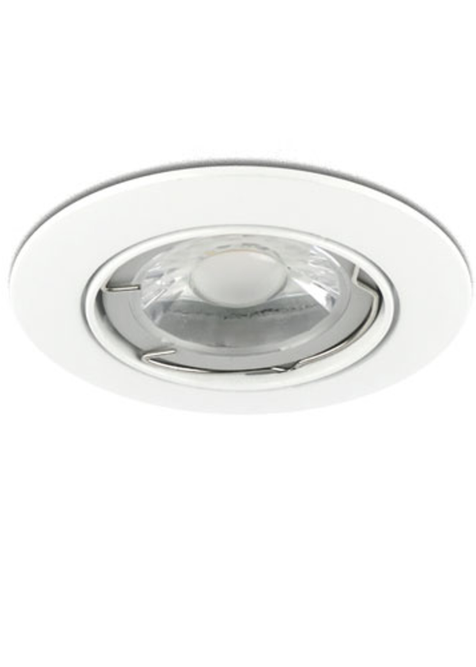 LEDWINKEL-Online LED Downlight GU10 IP20 white ⌀84mm tiltable