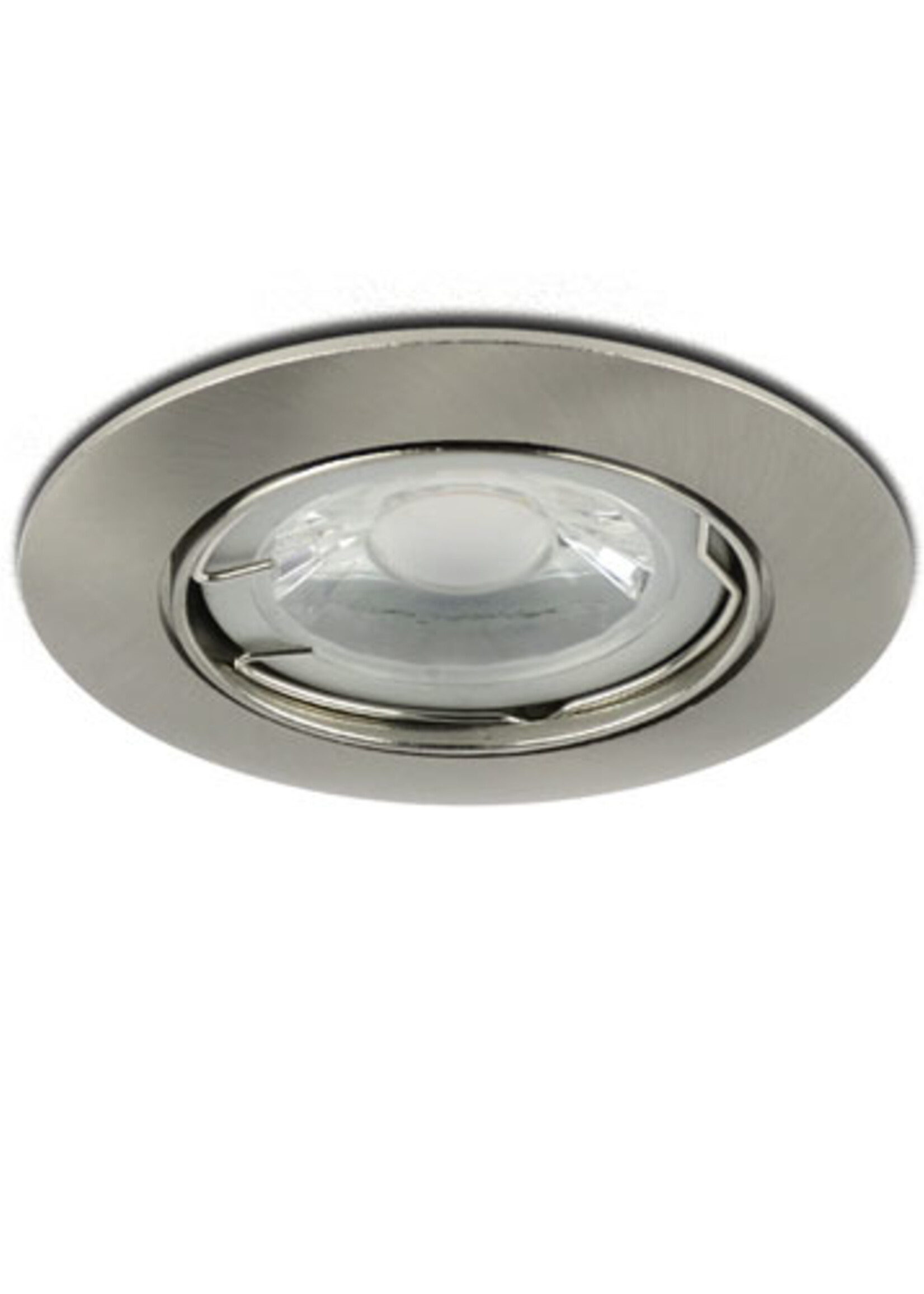 LEDWINKEL-Online LED Inbouw armatuur GU10 IP20 zilver ⌀84mm kantelbaar