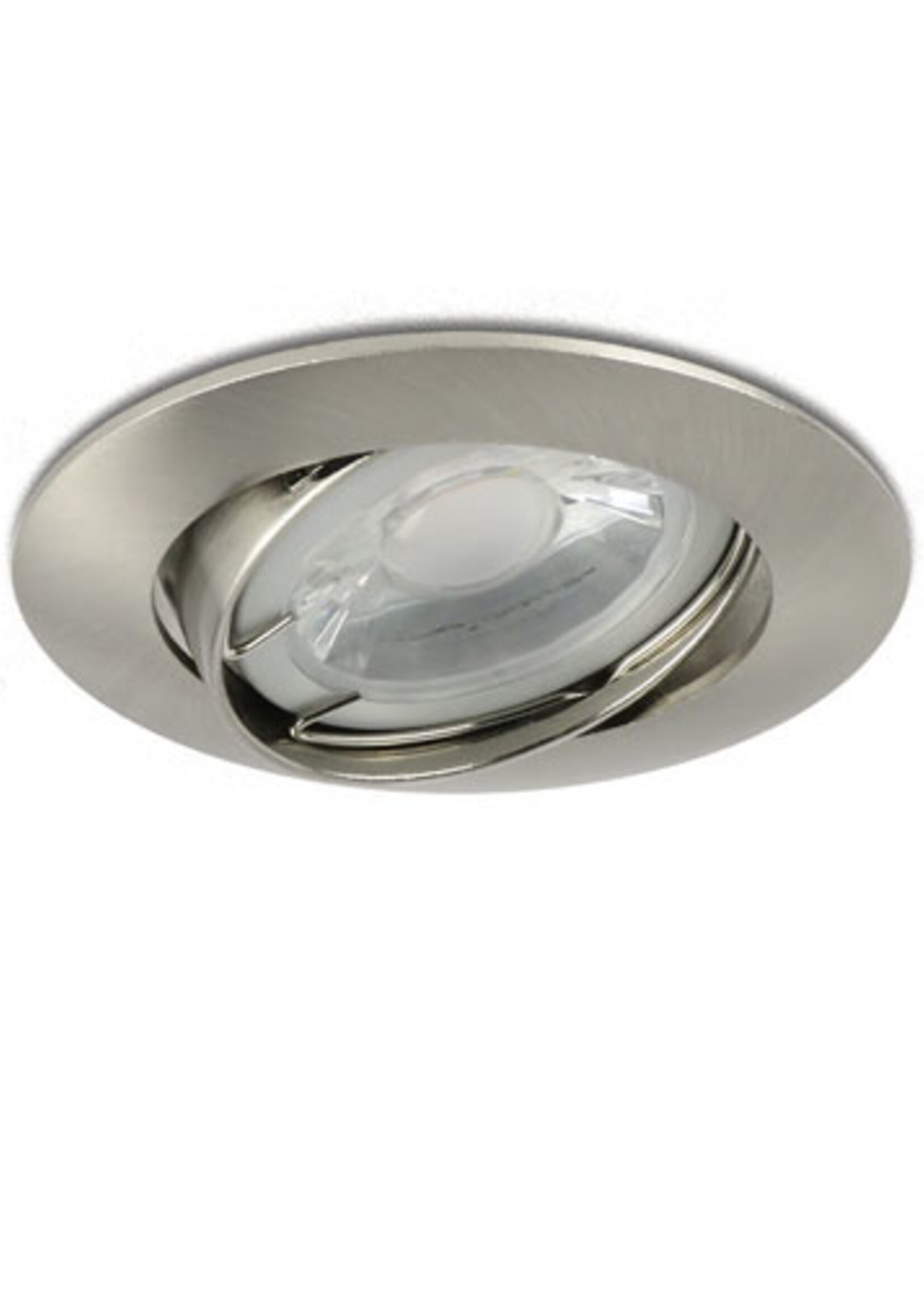 LEDWINKEL-Online LED Recessed luminaire GU10 IP20 silver ⌀84mm tiltable