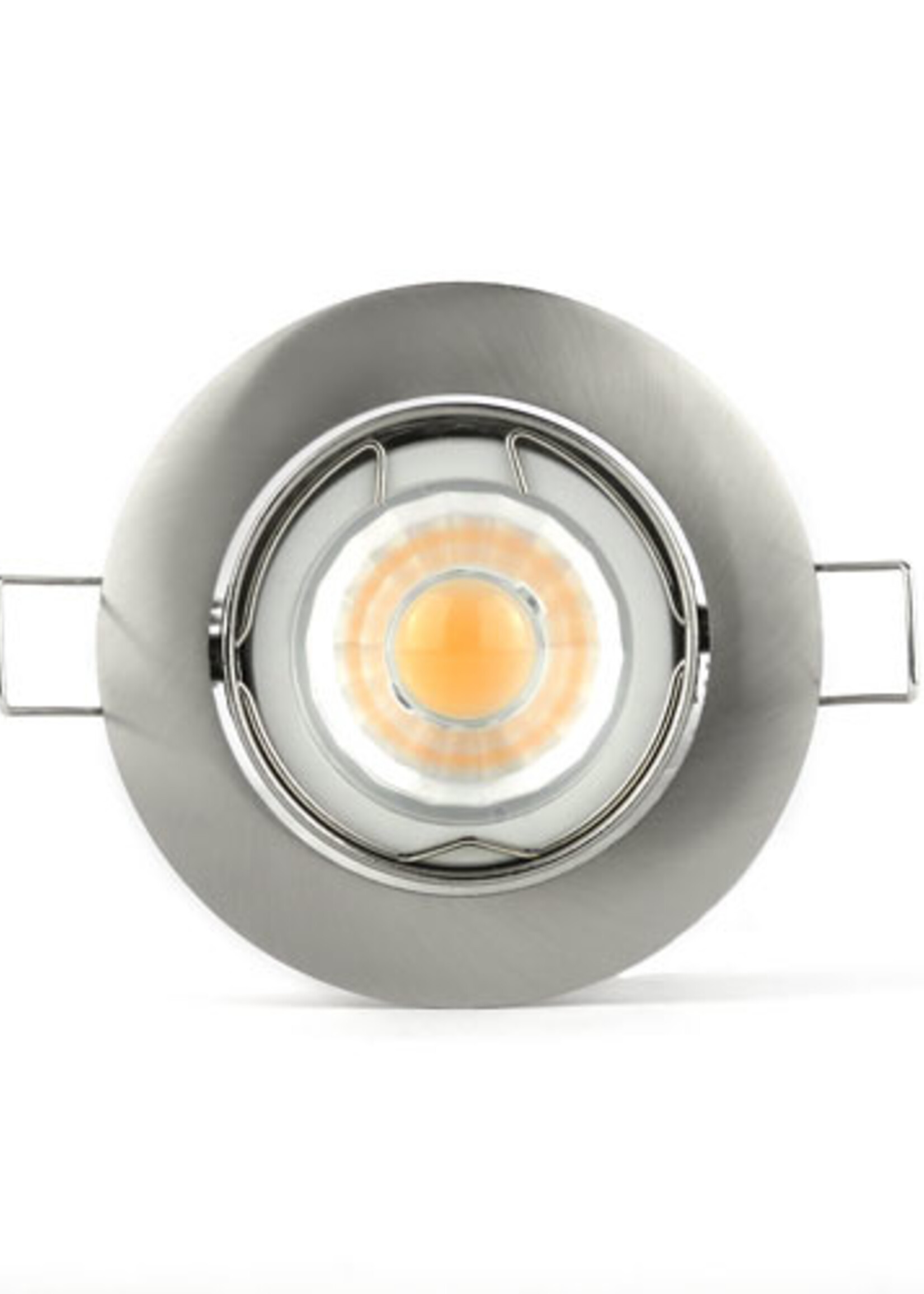 LEDWINKEL-Online LED Recessed luminaire GU10 IP20 silver ⌀84mm tiltable