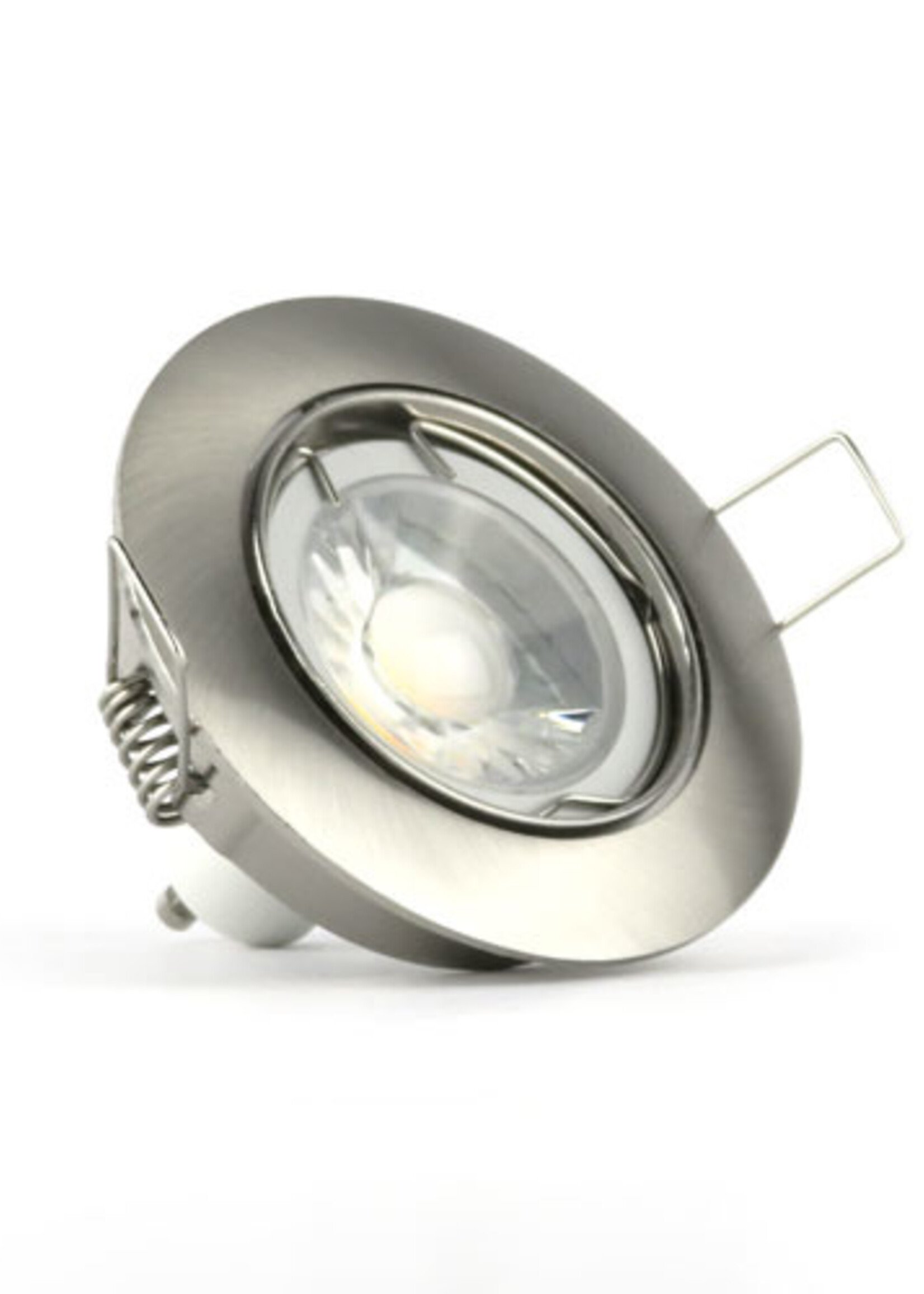 LEDWINKEL-Online LED Recessed luminaire GU10 IP20 silver ⌀84mm tiltable