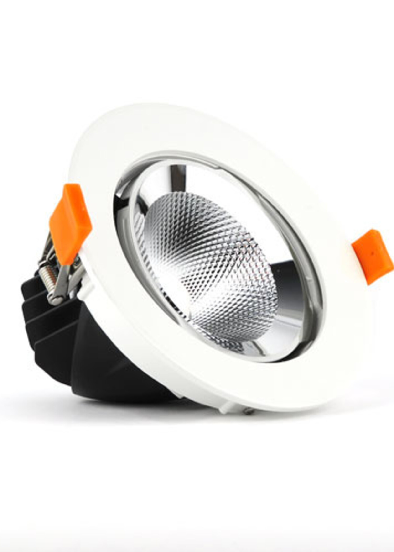 LEDWINKEL-Online Gimbal LED recessed spotlight 10W ⌀140mm 90° Tiltable 360° Rotatable