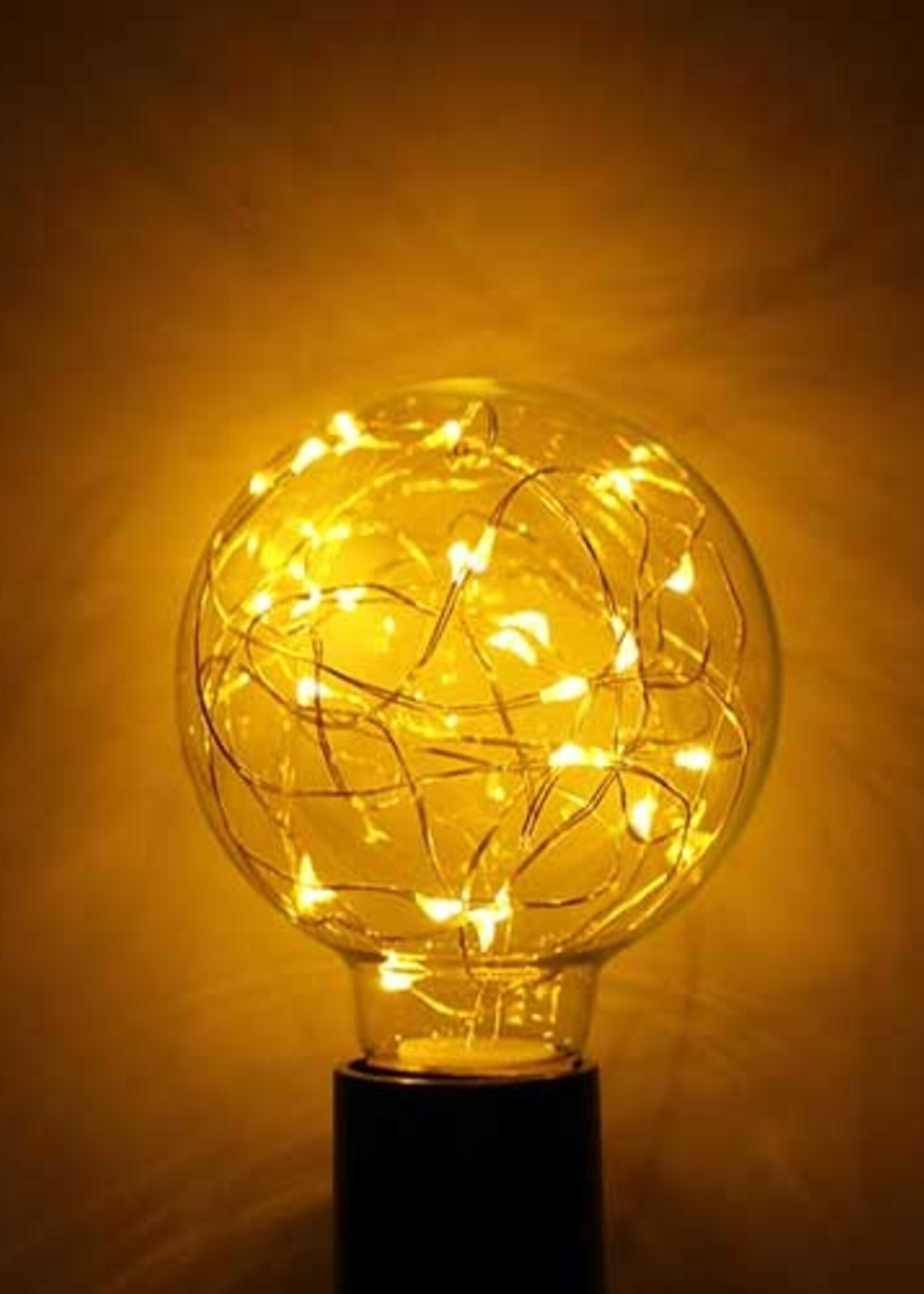 LEDWINKEL-Online E27 LED Lamp filament G95 copper wire 1.5W 2100K amber