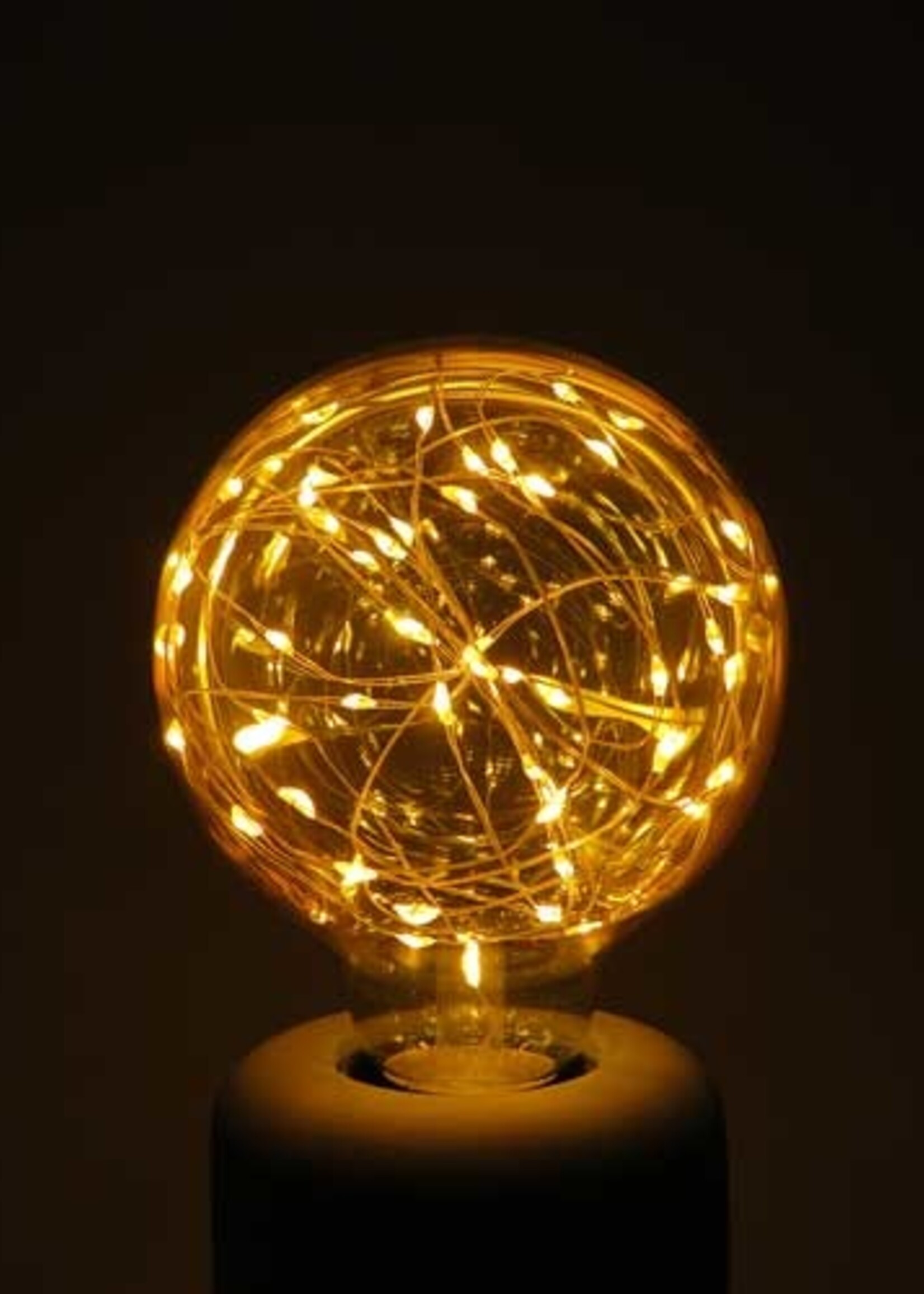 LEDWINKEL-Online E27 LED Lamp filament G95 copper wire 1.5W 2100K amber