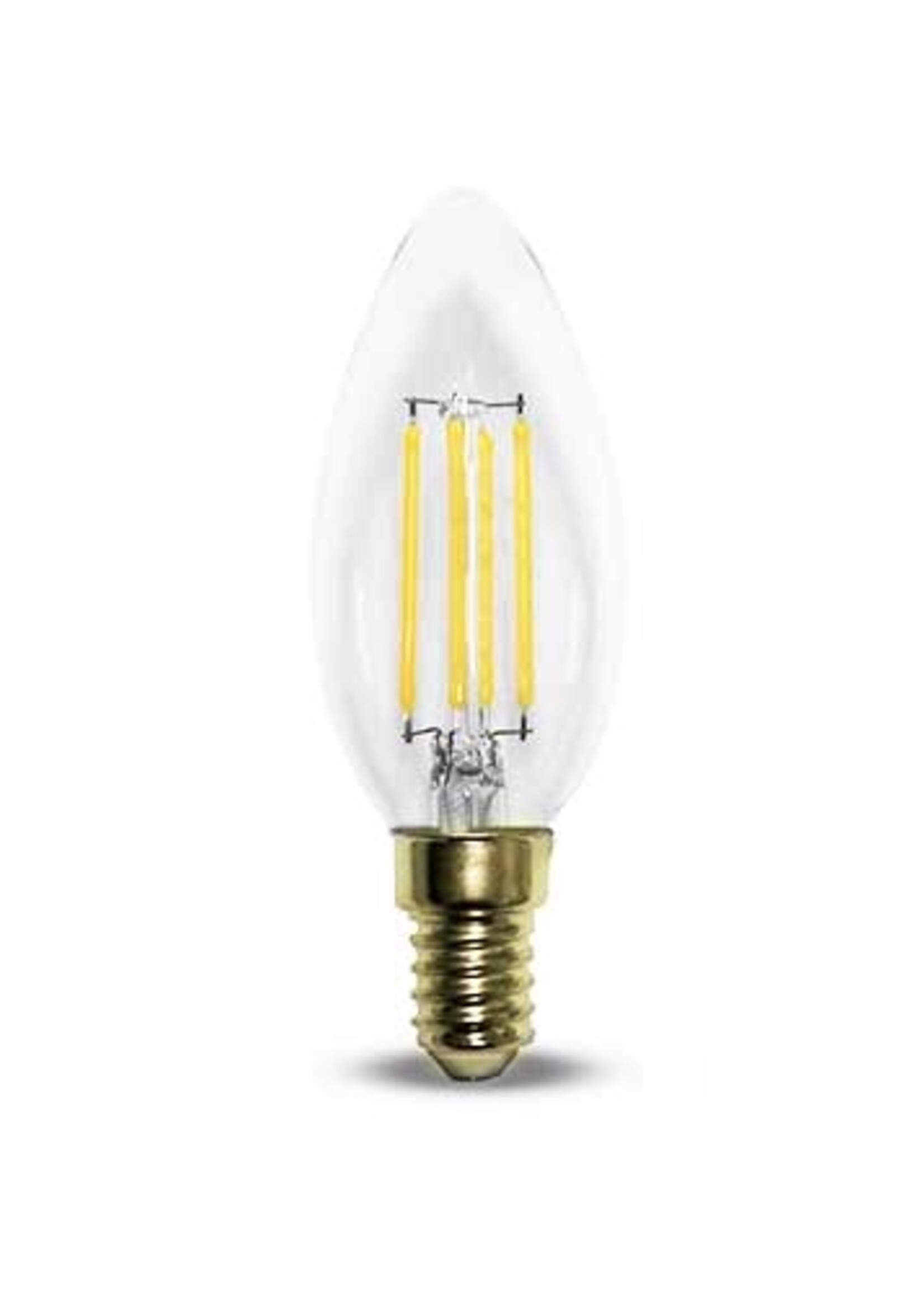 LEDWINKEL-Online E14 LED Filament Lamp C35 Kaars 5W 2200K extra warm wit dimbaar