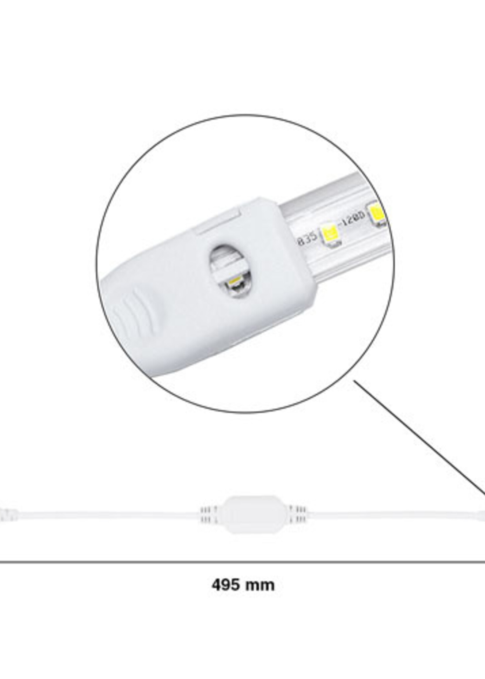 LEDWINKEL-Online LED Strip 50 meter IP65 Basic-60 LEDS/m 220V