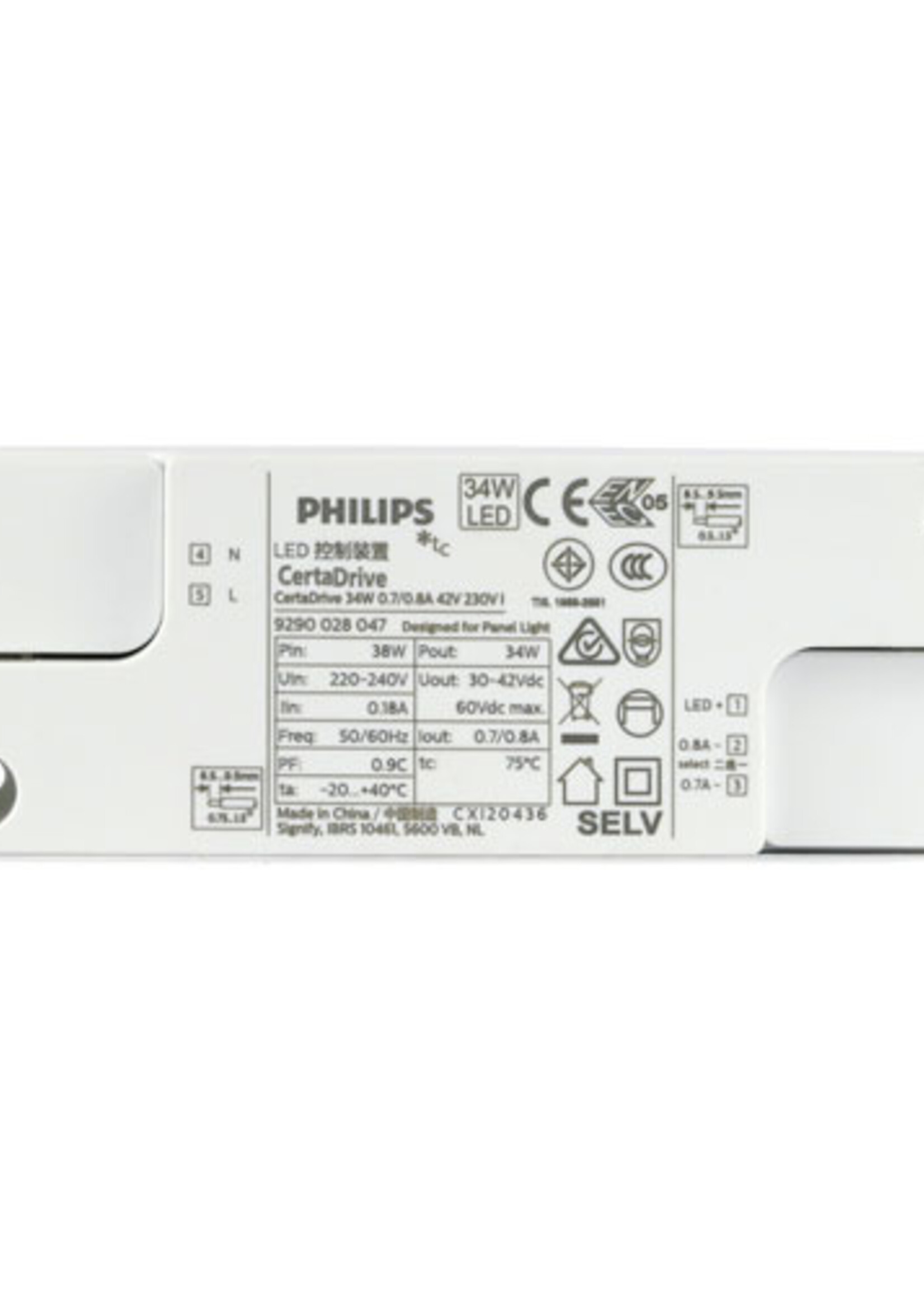 Philips CertaDrive Philips LED Driver 34W 700mA/800mA flikkervrij