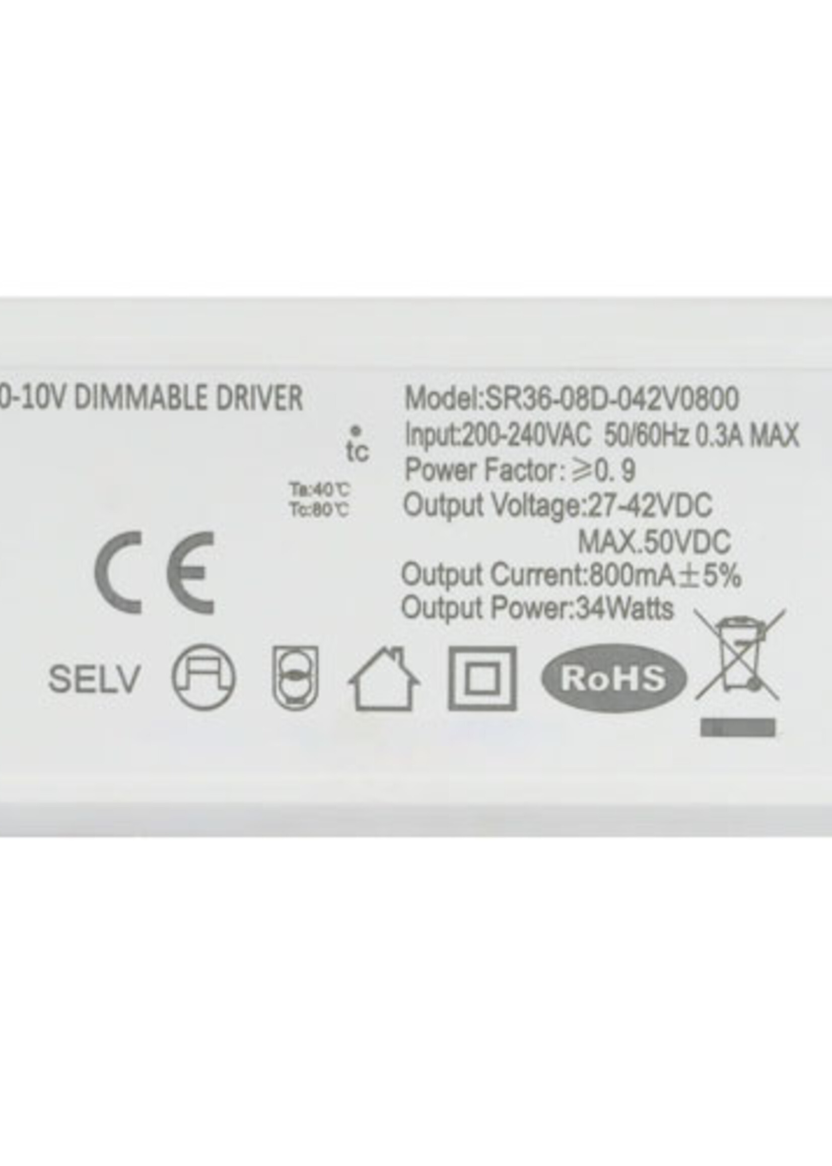 LEDWINKEL-Online LED Driver dimmable 0-10V 34W 800mA / 38W 900mA / 44W 1060mA