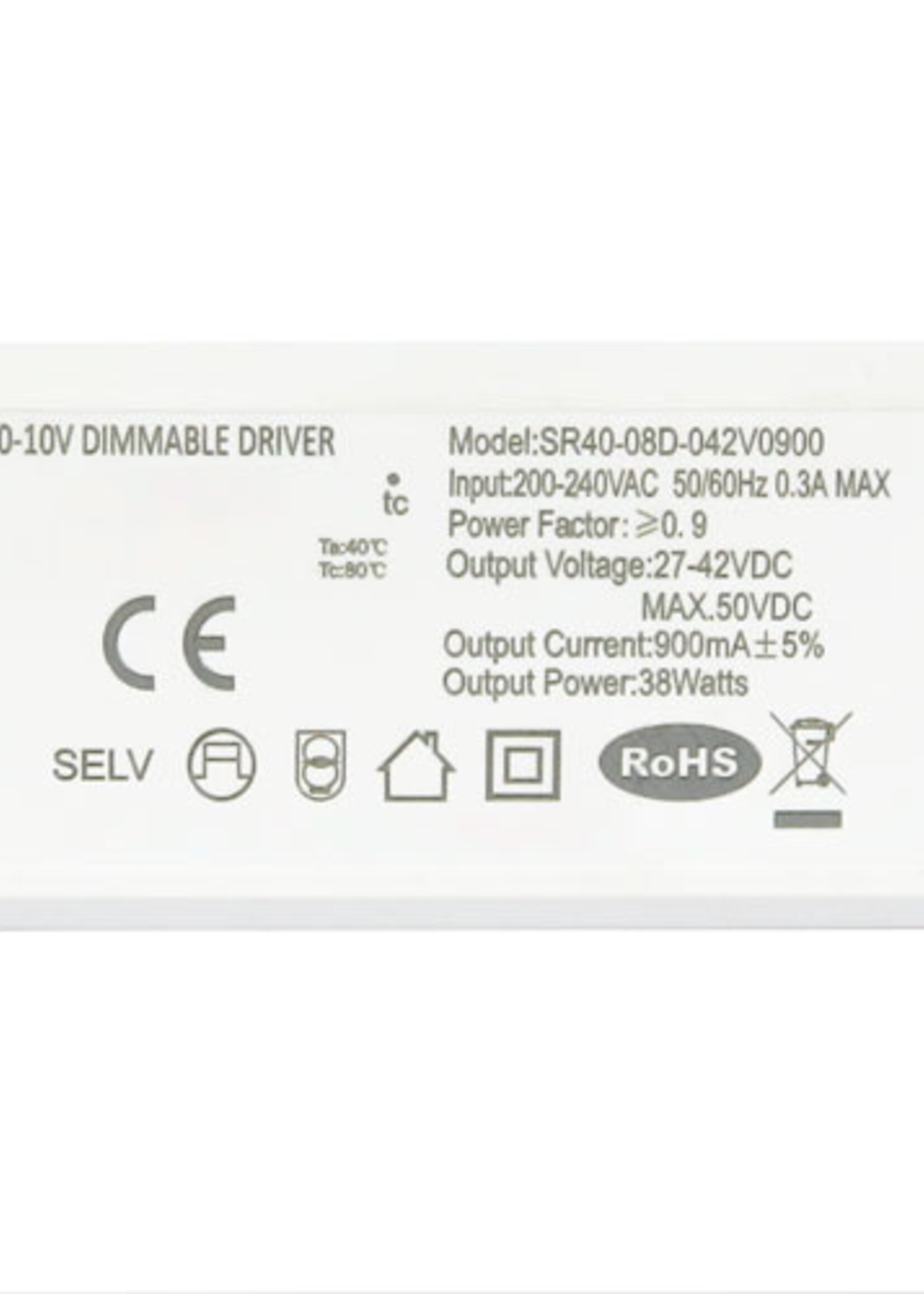 LEDWINKEL-Online LED Driver dimbaar 0-10V 34W 800mA / 38W 900mA / 44W 1060mA
