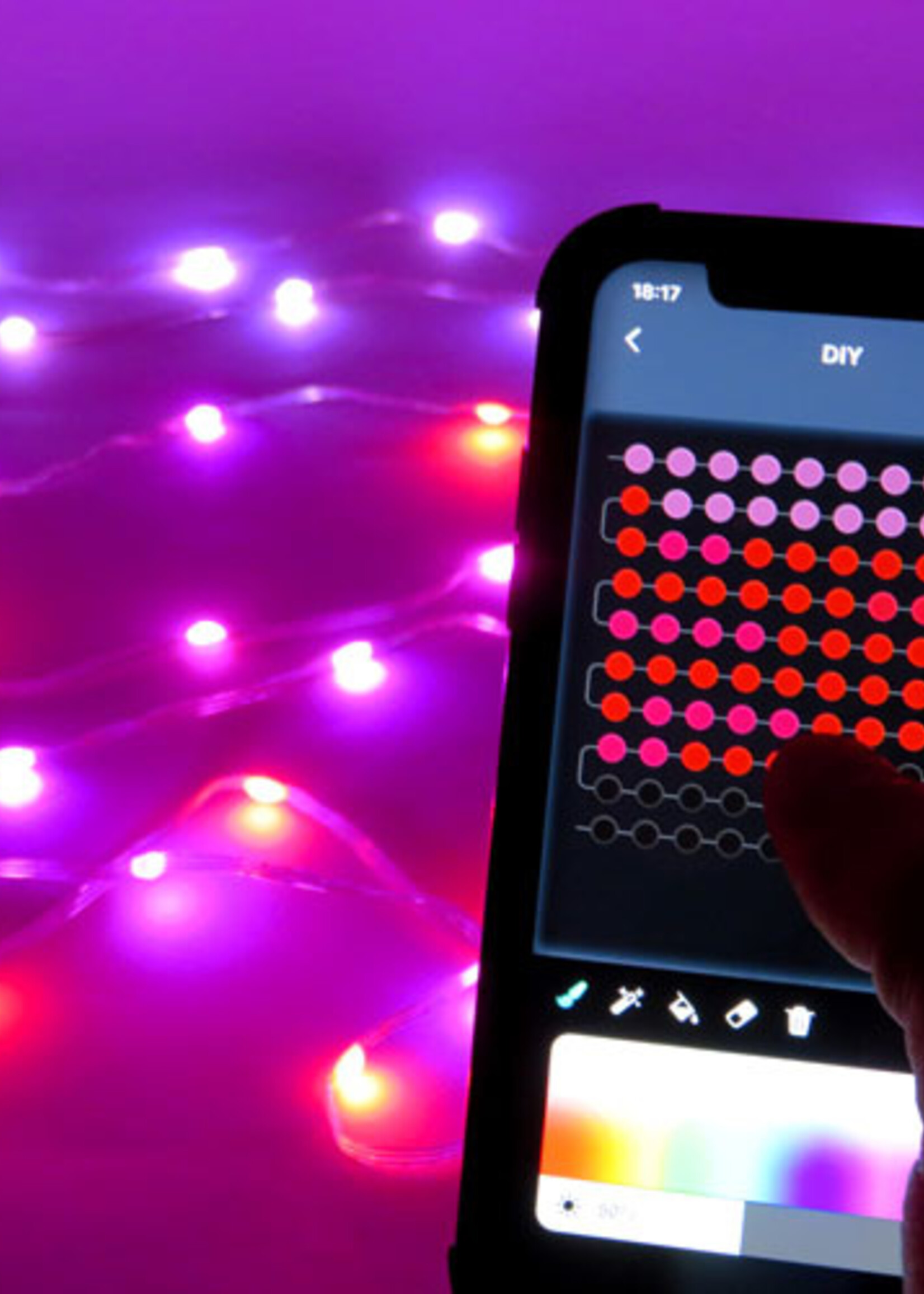 SOLISTECH Slimme LED lichtsnoer RGB 10 meter App bediening