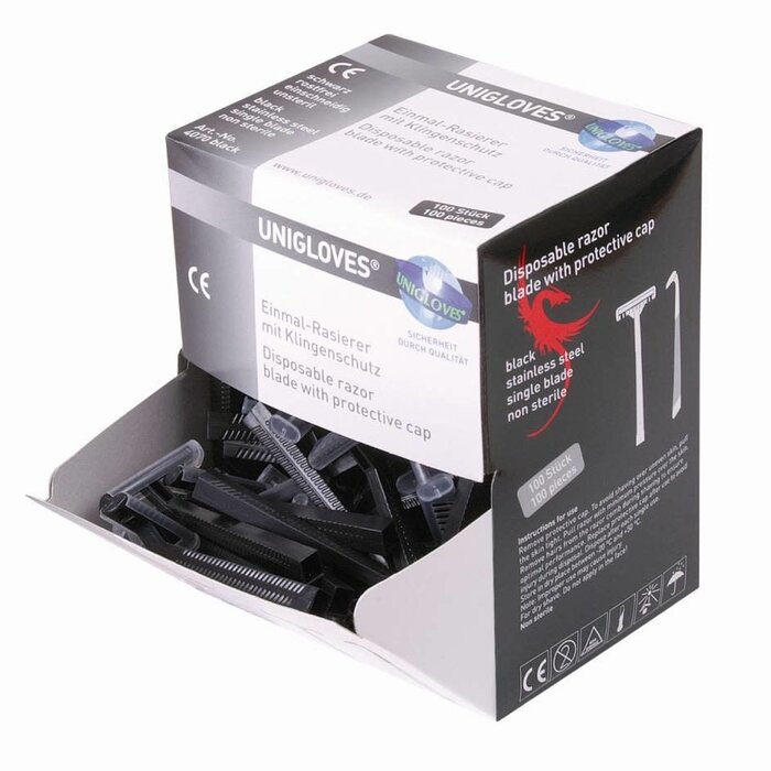 Unigloves Unigloves Disposable Razors - Black | 100pcs