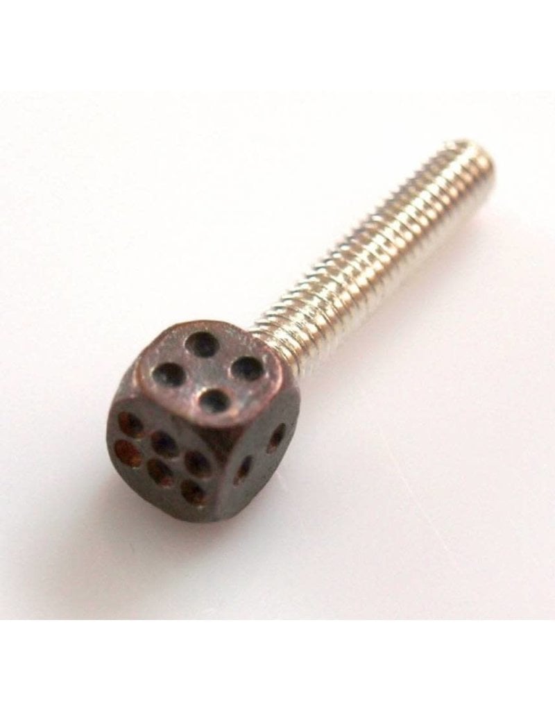 Poker Silver Contact Screw + brass play dice 4mm