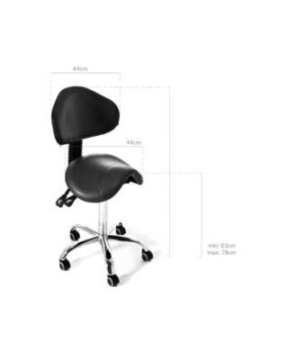 Wave Black Chair With Backrest