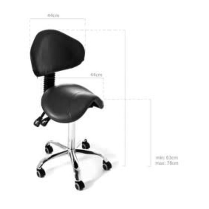 Wave Black Chair With Backrest