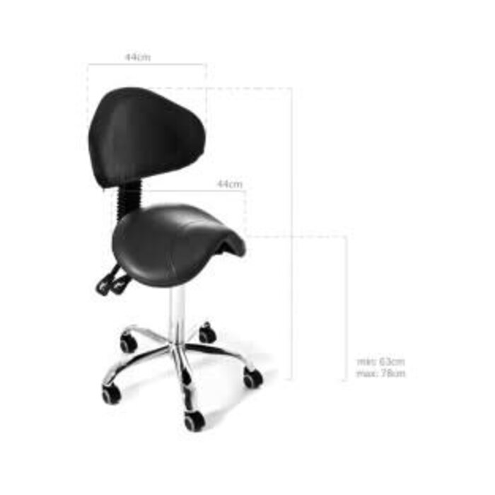 Wave Black Chair With Backrest