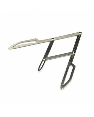 Measure for symetry of eyebrows c. folded