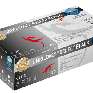 Unigloves Unigloves Select Black Latex Gloves | 100pcs