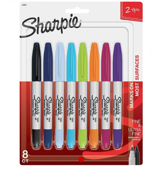 Sharpie Sharpie Twintip Markers - Ultra Fine & Fine Point - 8pcs