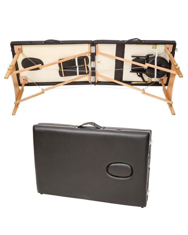 3 Zones Massagetable | Wooden Frame + travel bag