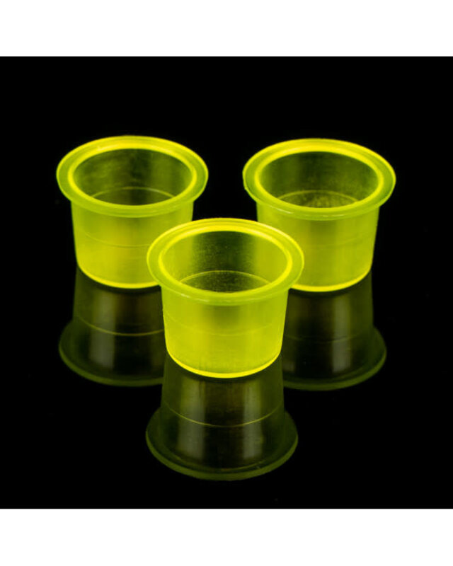 Unistar UNISTAR INK CUPS CLEAR YELLOW - 500PCS