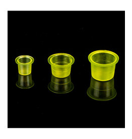 Unistar UNISTAR INK CUPS CLEAR YELLOW - 500PCS