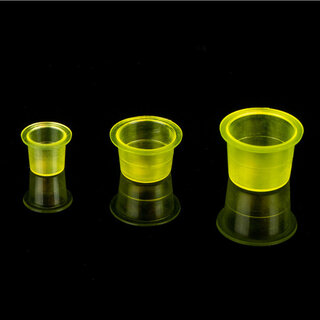 Unistar UNISTAR INK CUPS CLEAR YELLOW - 500PCS