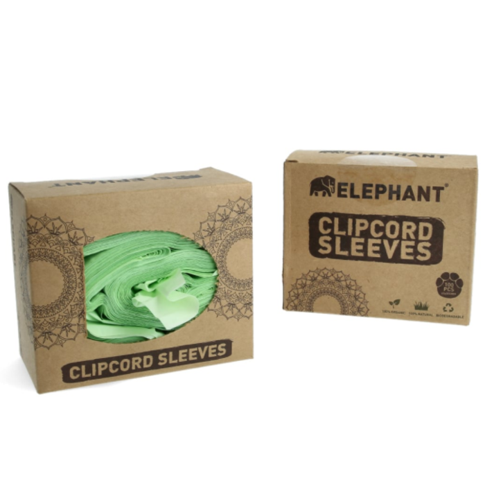 Elephant Biodegradable Clipcord Sleeves - 6x80cm - 100pcs