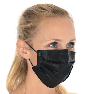 Hygostar Face mask type II, 3-ply | PP | black - 50pcs