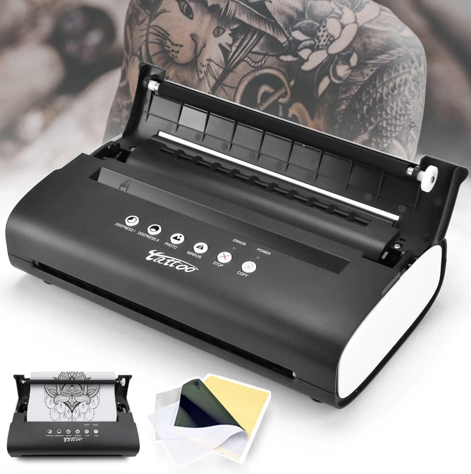 Handheld Thermal Tattoo Stencil Printer Tattoo Transfer Copier