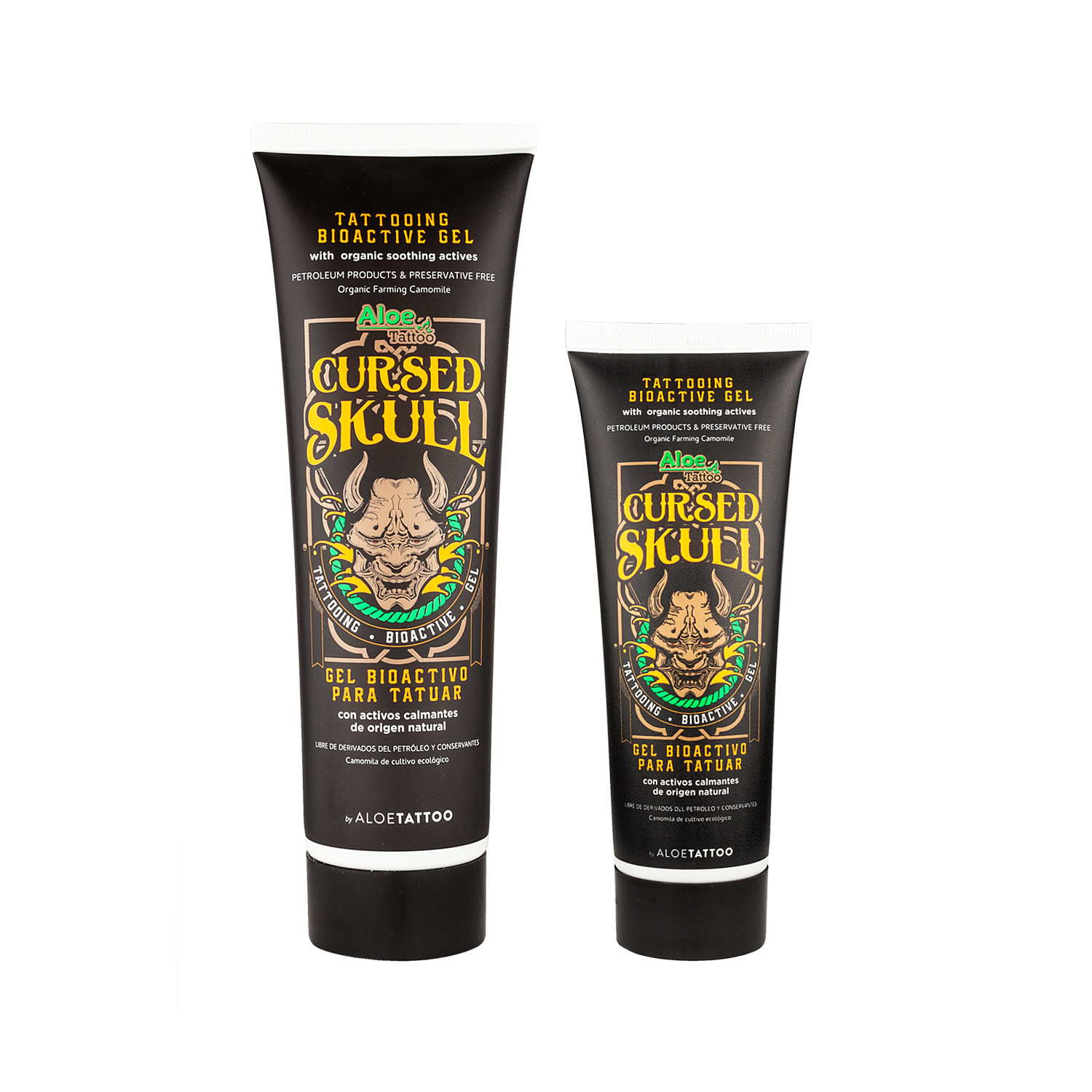 Aloe Cursed Skull - Tattooing Bioactive Gel - 100ml - Dasha Tattoo Supply