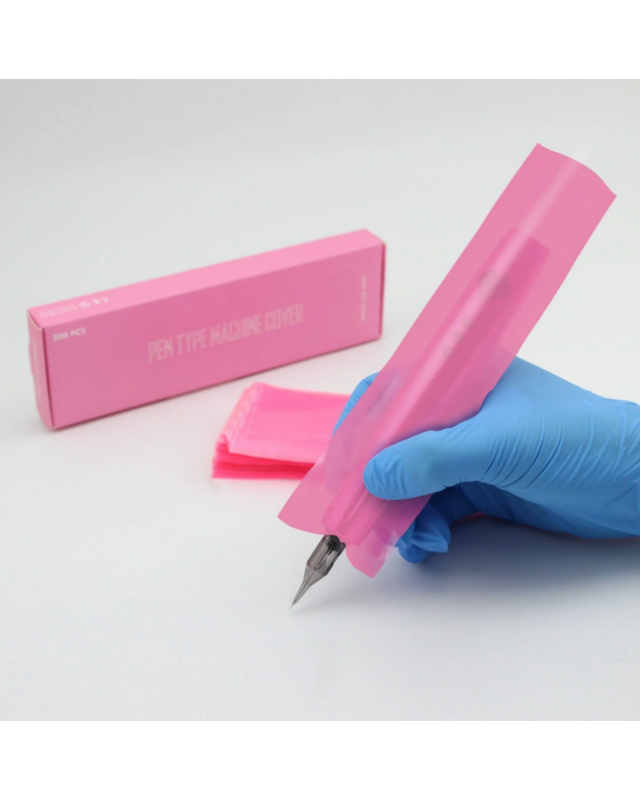 Pen Type Machine Cover - 52x180mm PINK - 200pcs
