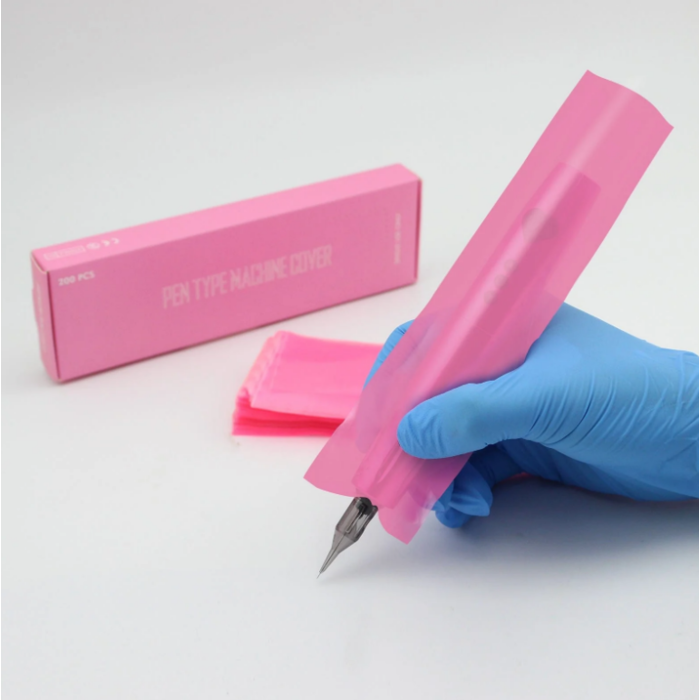 Pen Type Machine Cover - 52x180mm PINK - 200pcs