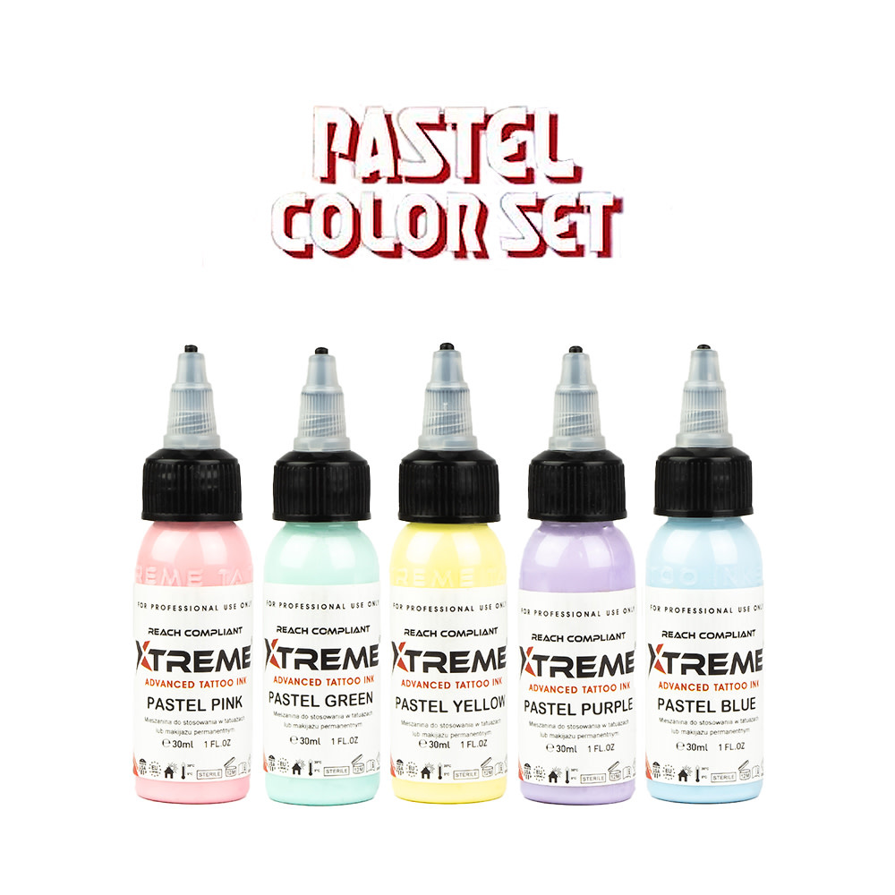 Xtreme Ink - Pastel Set - 5 x 30ml - Dasha Tattoo Supply