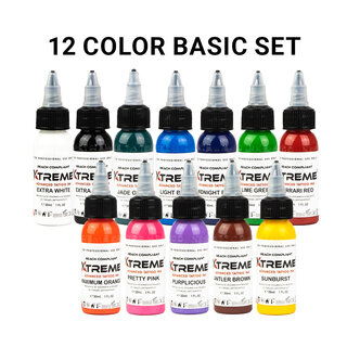 Xtreme Xtreme Ink - 12 Primary Color Set - 12 x 30ml