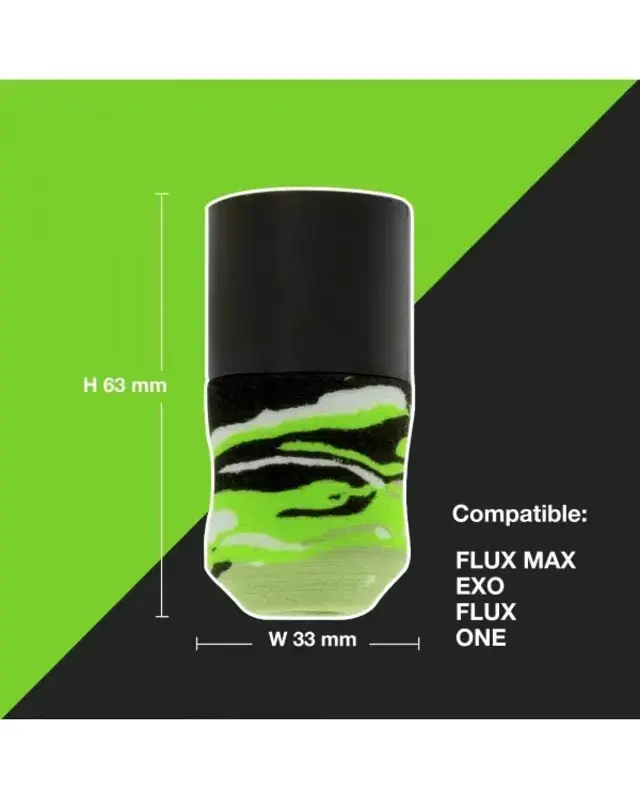 Darklab Flux  Disposable Foam Grip Lime Camo - 33mm - Flux Classic - Box of 24pcs