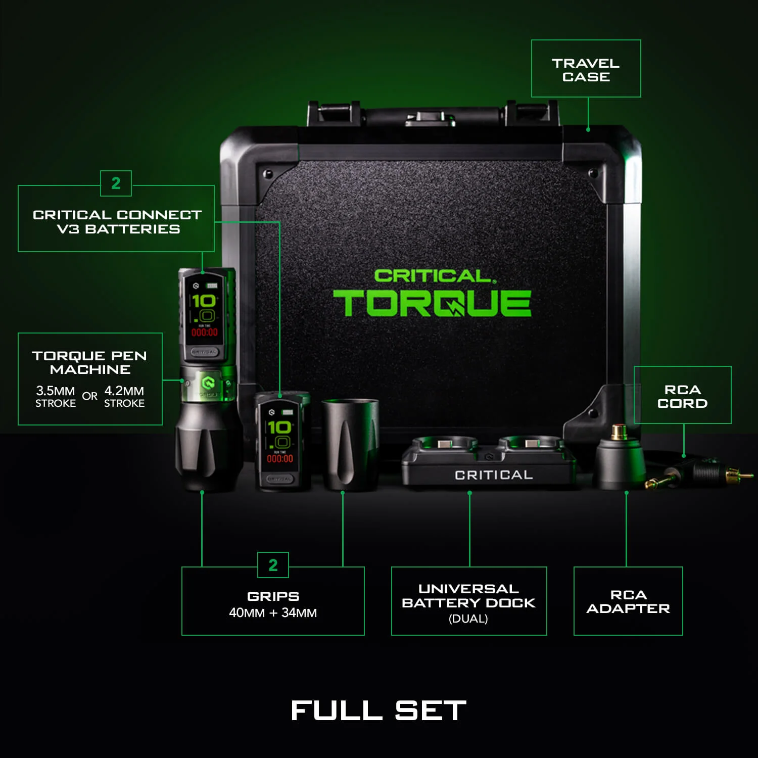 Critical - Torque Full Set - 4.2mm - Dasha Tattoo Supply Critical - Torque Full Set - 4.2mm - Dasha Tattoo Supply