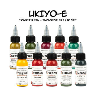 Xtreme Xtreme Ink - UKIYO Traditional Japanese Color Set - 10 x 30ml
