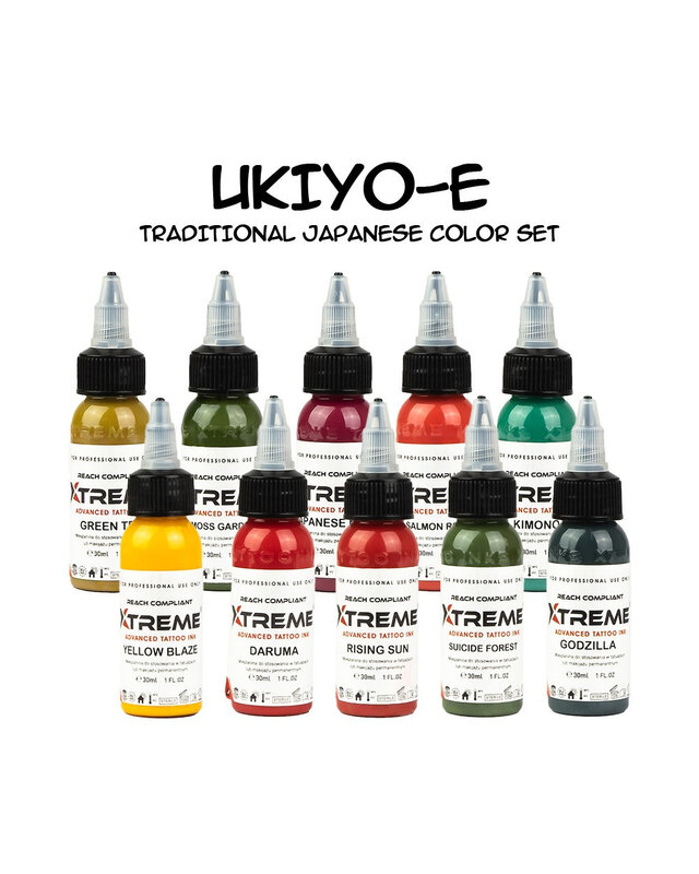 Xtreme Xtreme Ink - UKIYO Traditional Japanese Color Set - 10 x 30ml
