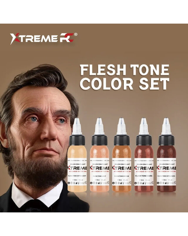 Xtreme Xtreme Ink - Flesh Tone Color Set - 5 x 30ml
