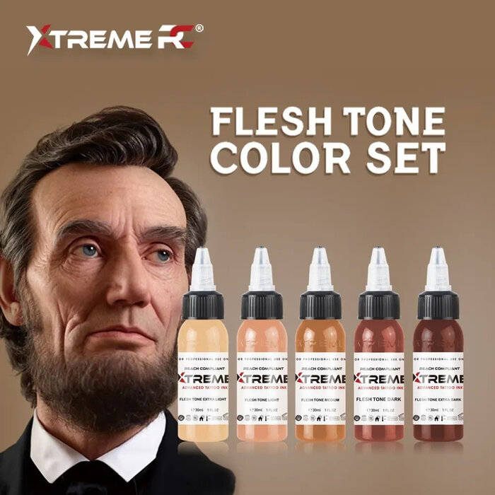 Xtreme Xtreme Ink - Flesh Tone Color Set - 5 x 30ml