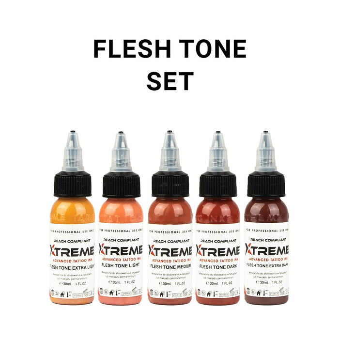 Xtreme Xtreme Ink - Flesh Tone Color Set - 5 x 30ml