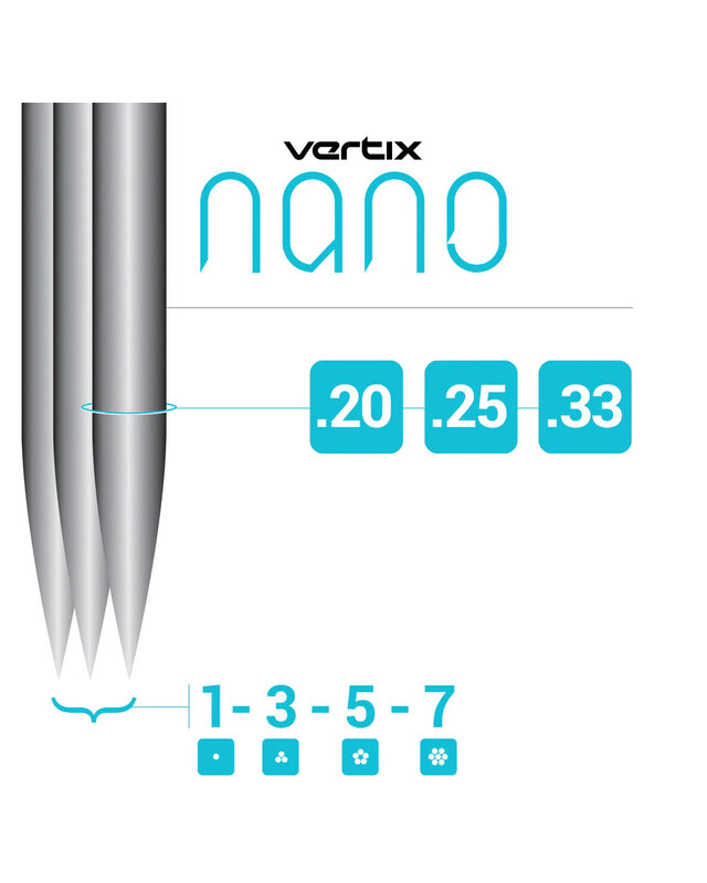 VERTIX Vertix Nano Cartridges | Round Liner Long Taper | 1RL 0,20mm