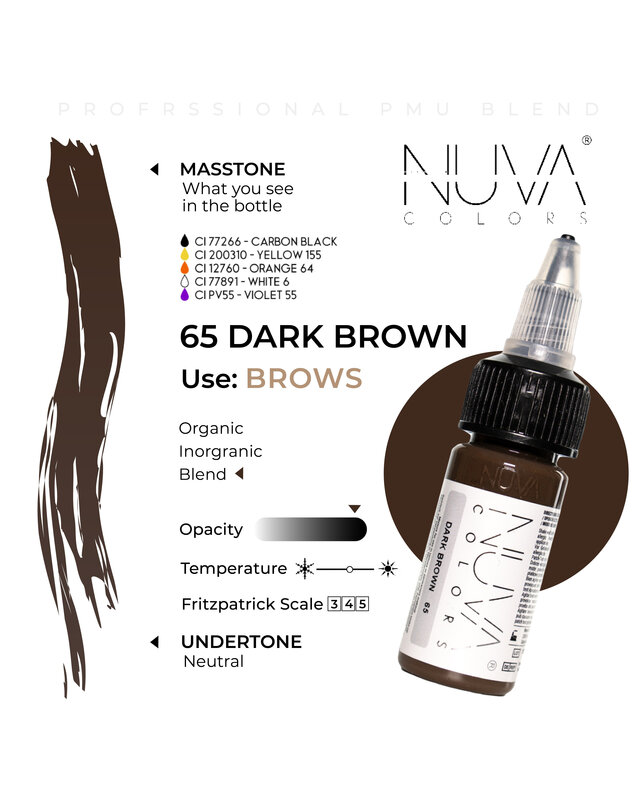 Nuva Colors - 65 Dark Brown -15ml