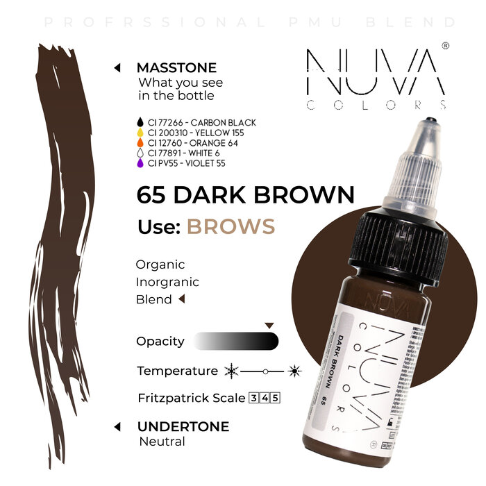 Nuva Colors - 65 Dark Brown -15ml