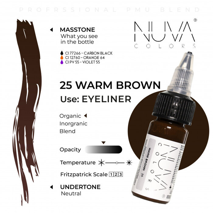 nuva Nuva Colors - 25 Warm Brown -15ml