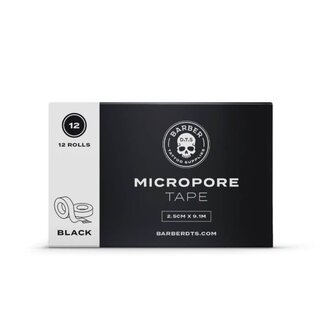 Micropore Tape - BLACK - 2.5cm x 9.1m -12pcs