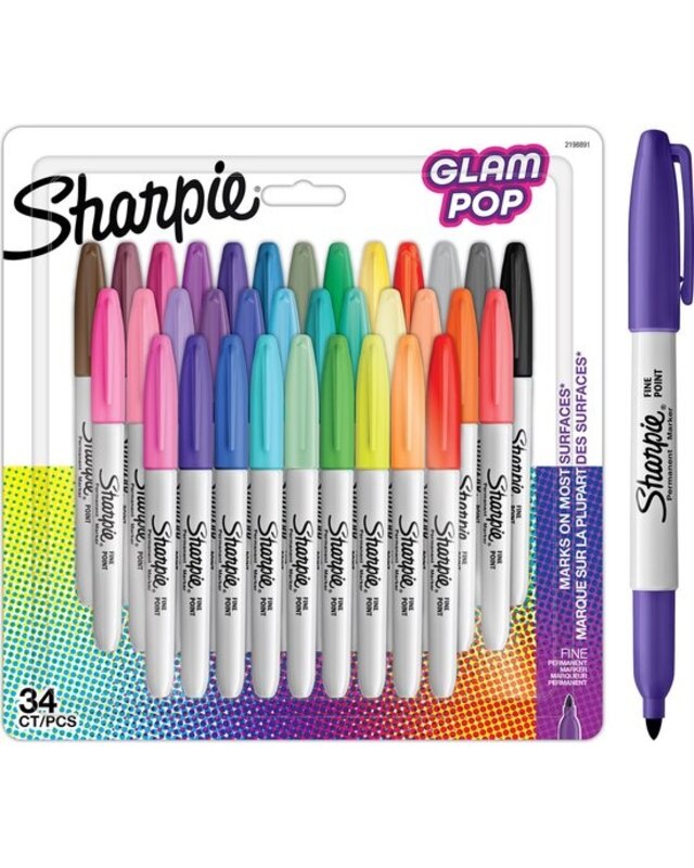 Sharpie Sharpie Markers GLAM POP set - 34pcs