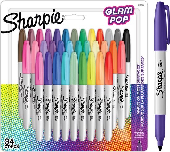 Sharpie Sharpie Markers GLAM POP set - 34pcs